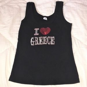 I Love Greece tank top
